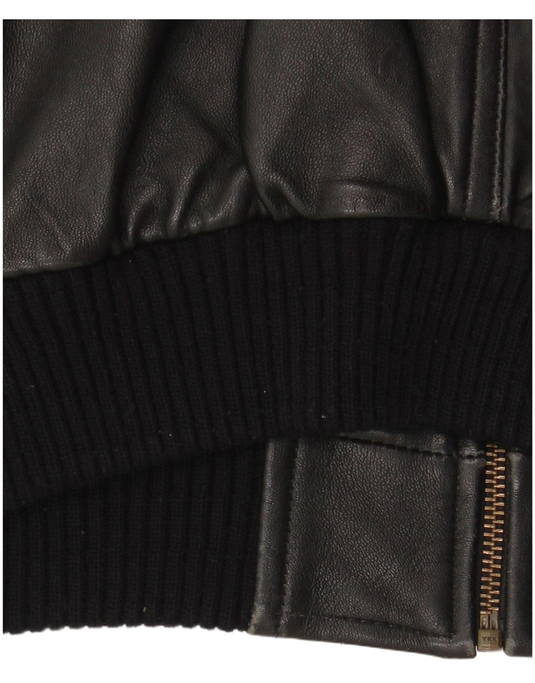 Vintage Mens Bomber Leather Jacket UK 42 XL Black