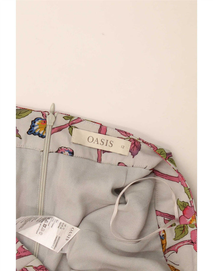 Oasis Womens Wrap Mini Skirt UK 12 Medium W32 Multicoloured Floral