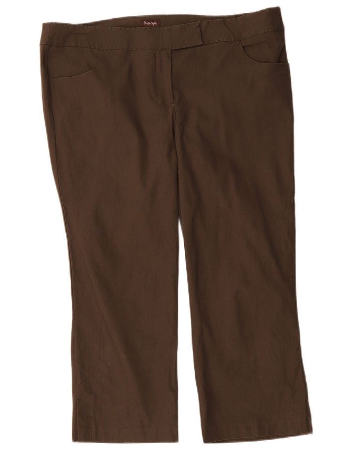 Phase Eight Womens Capri Trousers W28 L23 Brown Polyester
