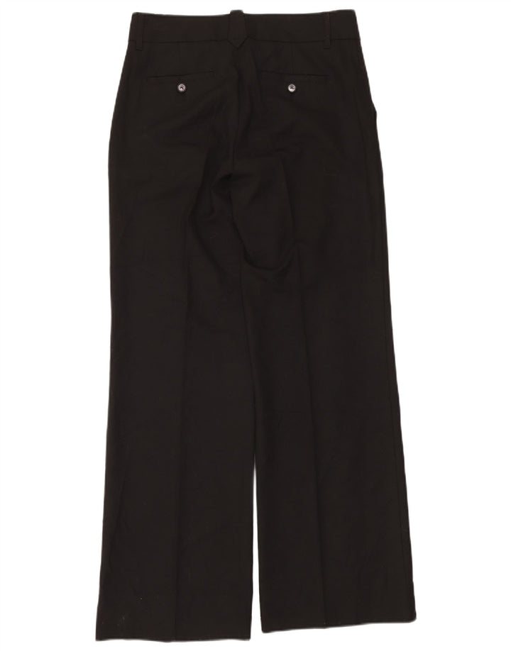 Zara Womens Wide Leg Suit Trousers EU 38 Small W28 L32 Black Polyester