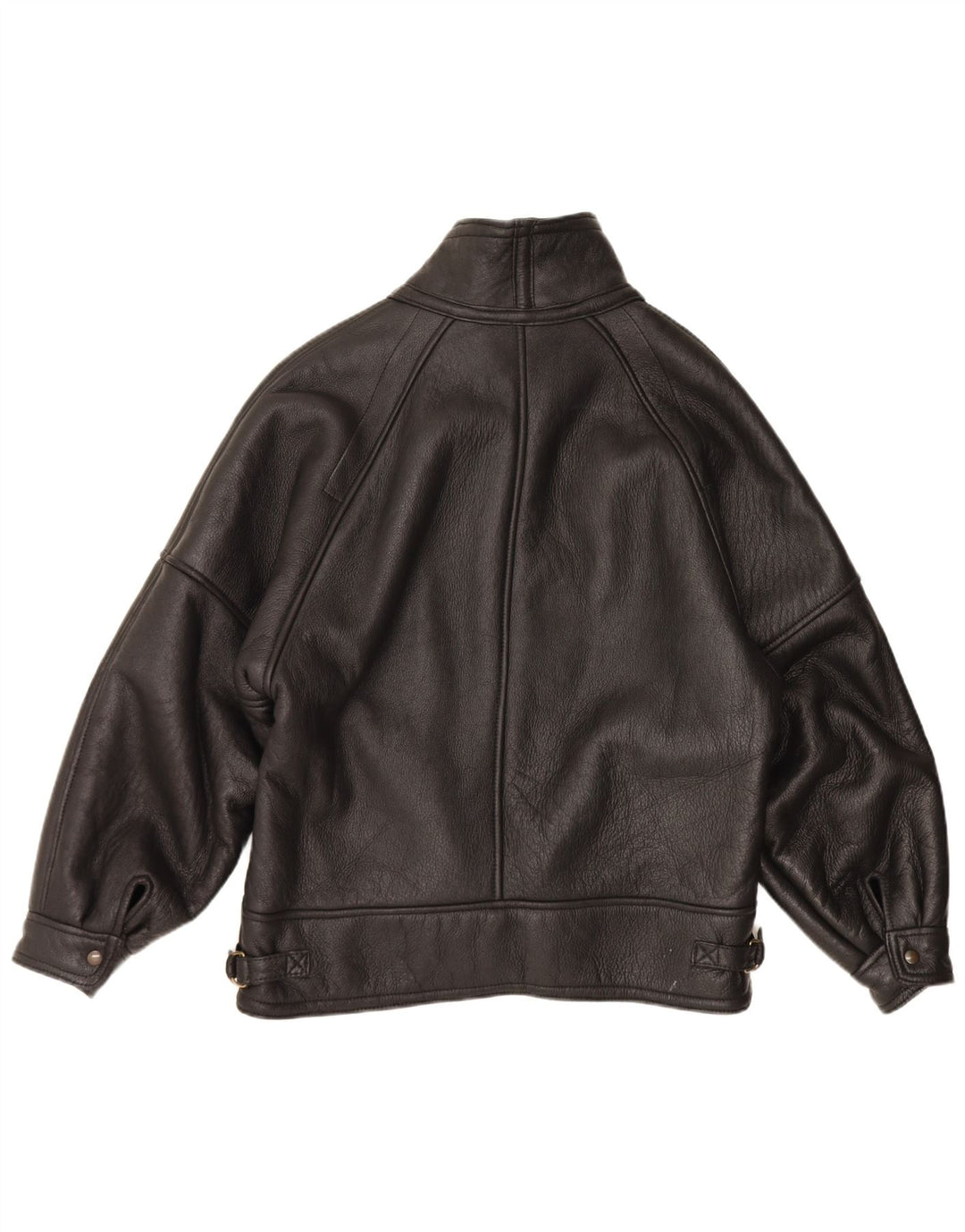 Vintage Mens Shearling Jacket IT 54 2XL Black Shearling