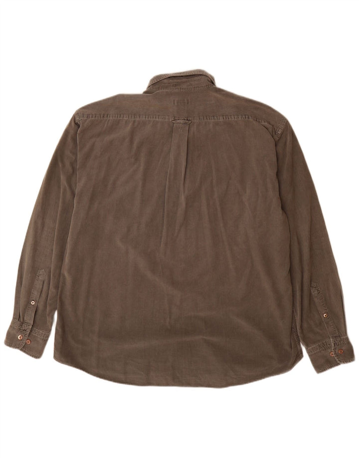 Gant Mens Corduroy Regular Fit Shirt XL Grey Cotton