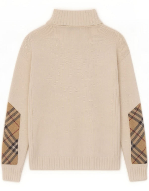 Burberry Girls Cardigan Sweater 8-9 Years White Colourblock Cotton