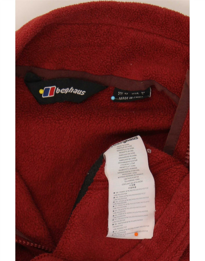 Berghaus Womens Liner Fleece Jacket UK 12 Medium Burgundy Polyester