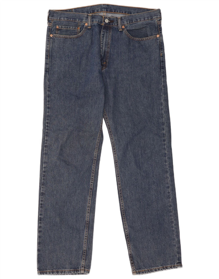 Levi's Mens 505 Straight Jeans W36 L32 Blue Cotton