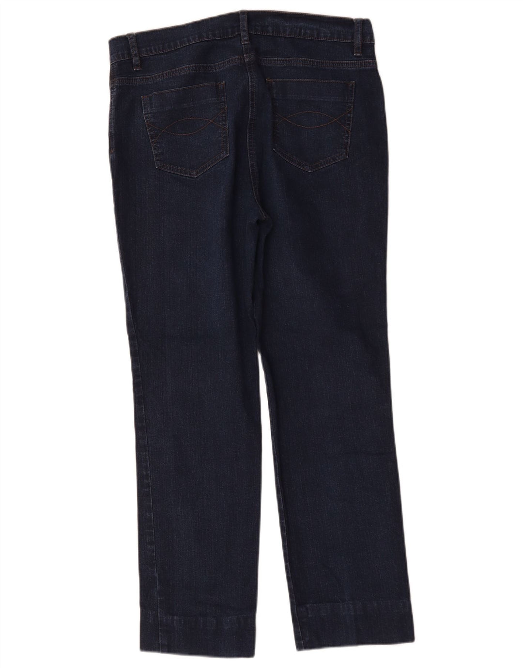 Marks & Spencer Womens Straight Jeans UK 14 Large W32 L27 Navy Blue