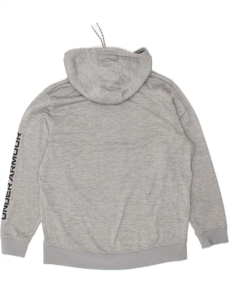 UNDER ARMOUR Mens Cold Gear Graphic Hoodie Jumper XL Grey Flecked | Vintage Under Armour | Thrift | Second-Hand Under Armour | Used Clothing | Messina Hembry 