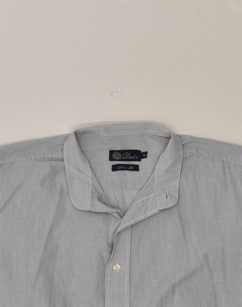 DACK'S Mens Slim Fit Shirt Medium Grey Gingham Cotton | Vintage Dack's | Thrift | Second-Hand Dack's | Used Clothing | Messina Hembry 