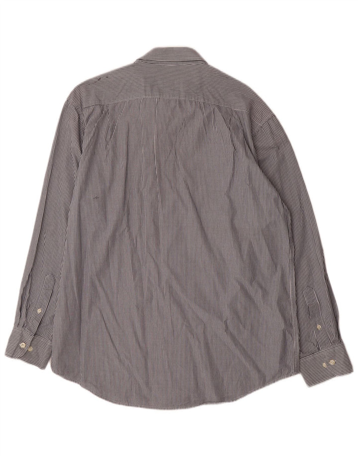 IZOD Mens Shirt Large Grey Gingham Cotton