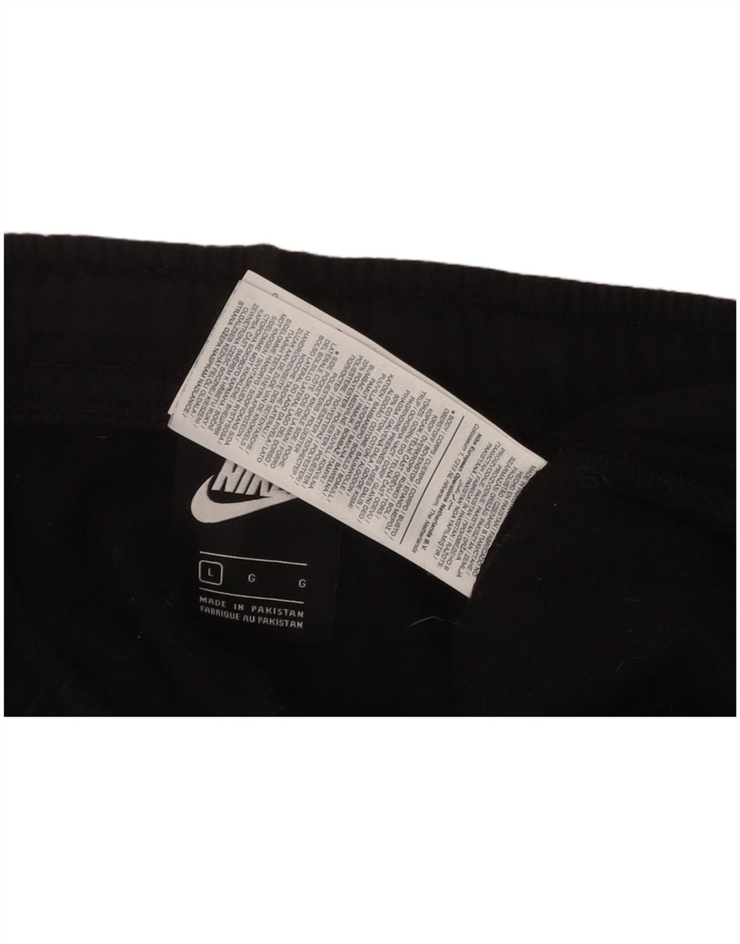 NIKE Mens Graphic Tracksuit Trousers Joggers Large  Black Cotton