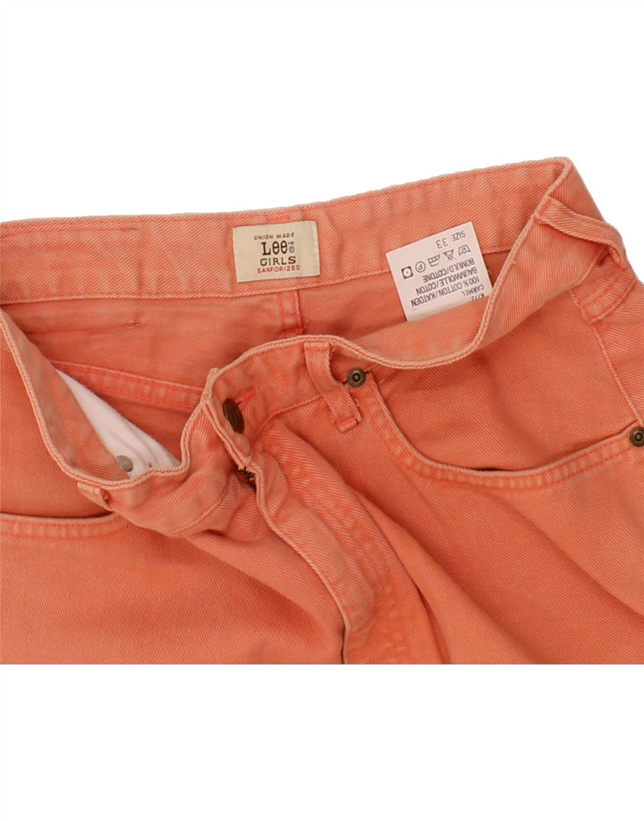 LEE Womens Carmel Denim Shorts W33 Medium Orange Cotton Vintage Lee and Second-Hand Lee from Messina Hembry 
