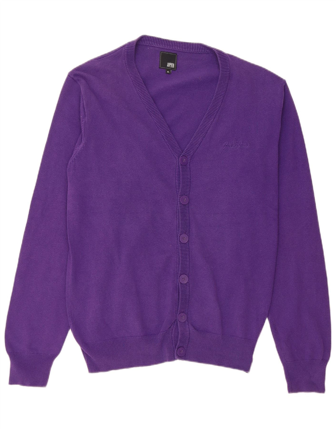 JACK & JONES Mens Cardigan Sweater XL Purple