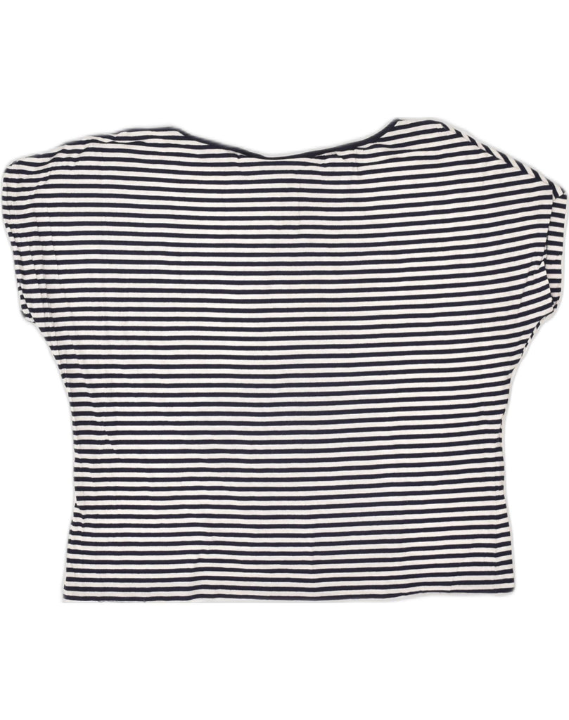 LUISA SPAGNOLI Womens T-Shirt Top UK 16 Large White Striped Nautical | Vintage Luisa Spagnoli | Thrift | Second-Hand Luisa Spagnoli | Used Clothing | Messina Hembry 