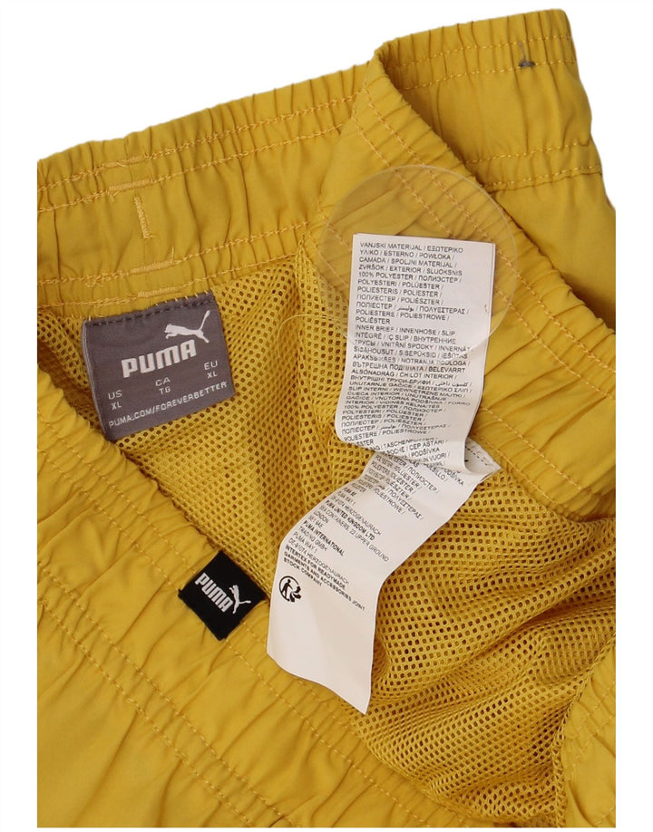PUMA Mens Graphic Swimming Shorts XL  Yellow Polyester