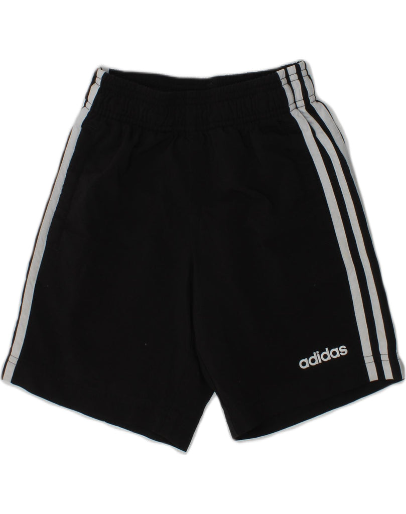 ADIDAS Boys Sport Shorts 7-8 Years XS Black Polyester | Vintage Adidas | Thrift | Second-Hand Adidas | Used Clothing | Messina Hembry 