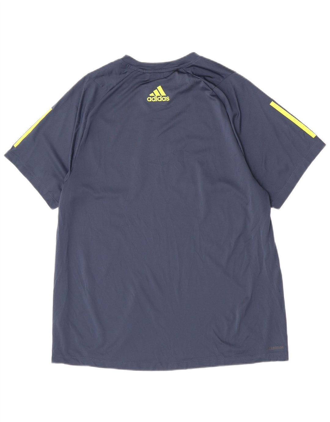 Adidas Mens Regular Graphic T-Shirt Top Large Navy Blue Colourblock
