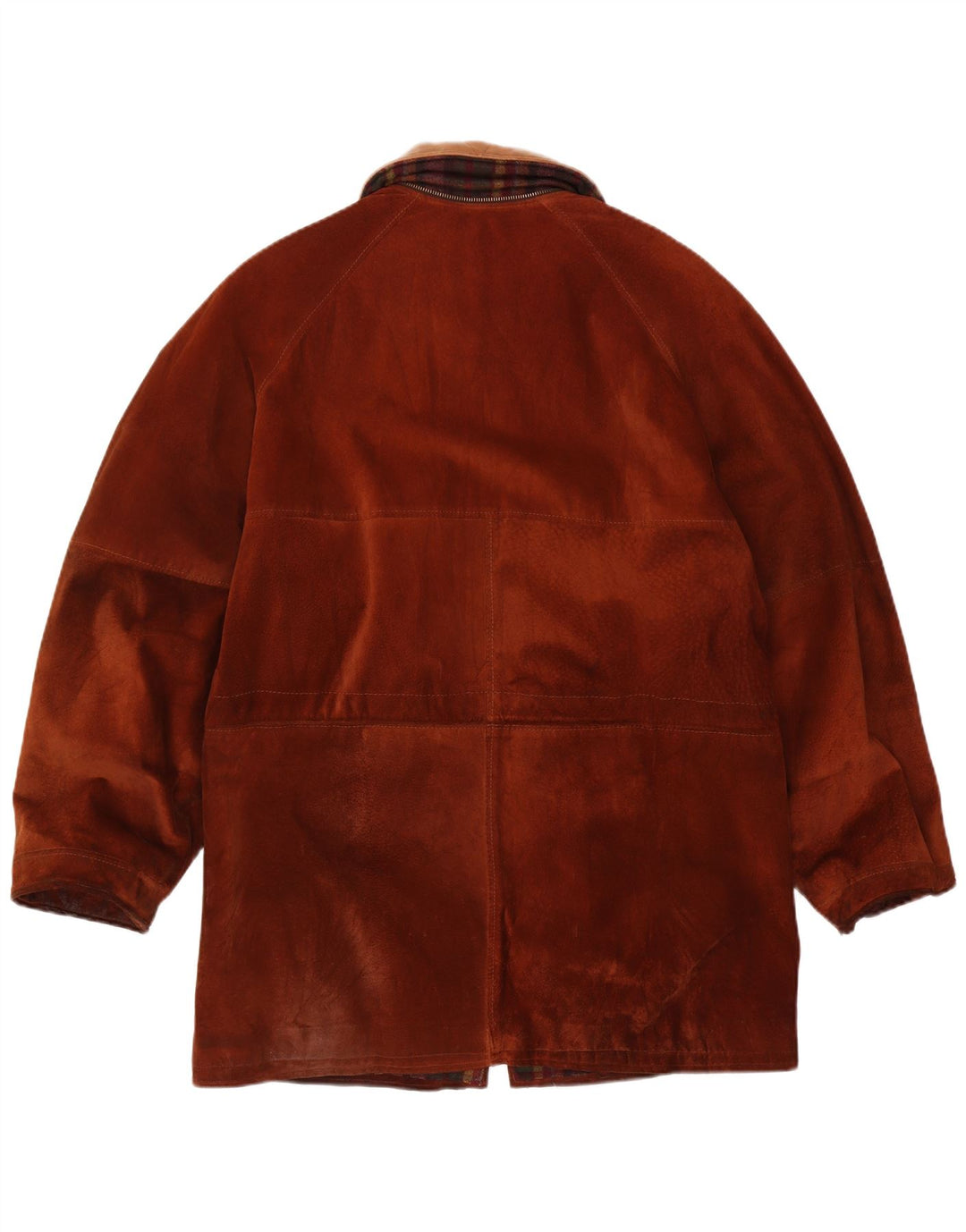 Vintage Mens Suede Jacket IT 54 2XL Brown Leather