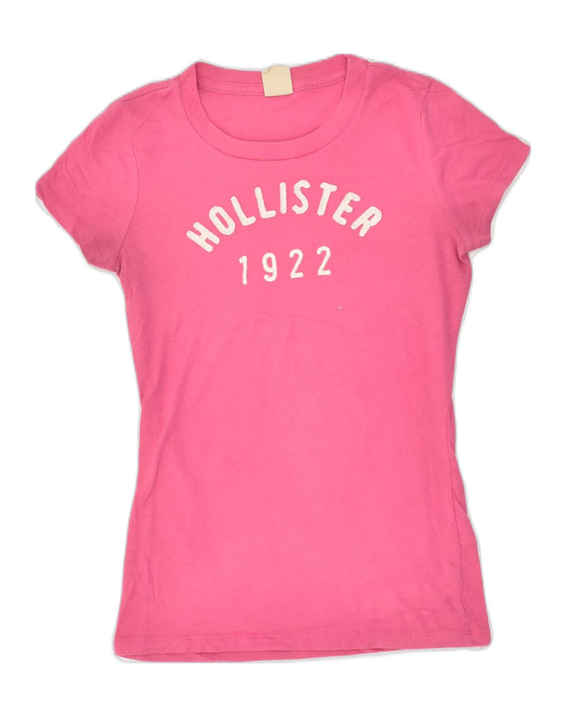 HOLLISTER Womens California Graphic T-Shirt Top UK 10 Small Pink Cotton | Vintage Hollister | Thrift | Second-Hand Hollister | Used Clothing | Messina Hembry 