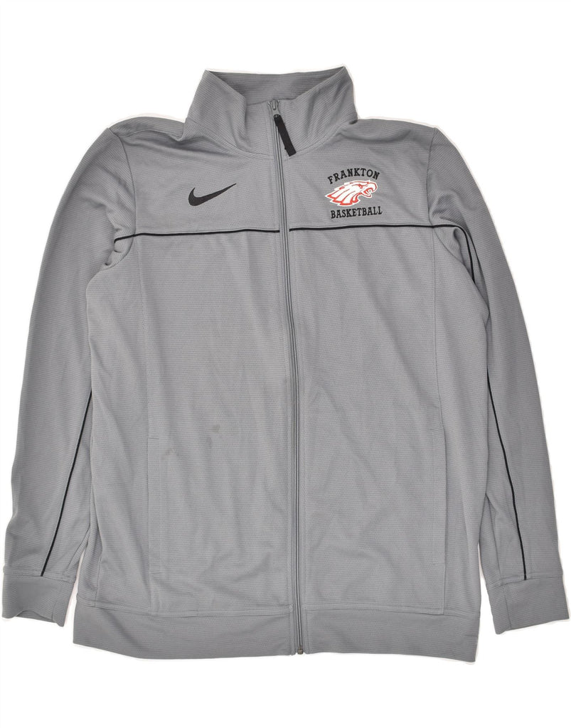 NIKE Mens Dri Fit Tracksuit Top Jacket Large Grey Polyester | Vintage Nike | Thrift | Second-Hand Nike | Used Clothing | Messina Hembry 