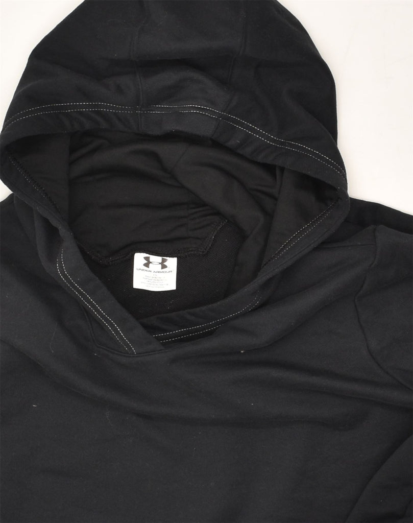 UNDER ARMOUR Womens Hoodie Jumper UK 16 Large Black Polyester | Vintage Under Armour | Thrift | Second-Hand Under Armour | Used Clothing | Messina Hembry 