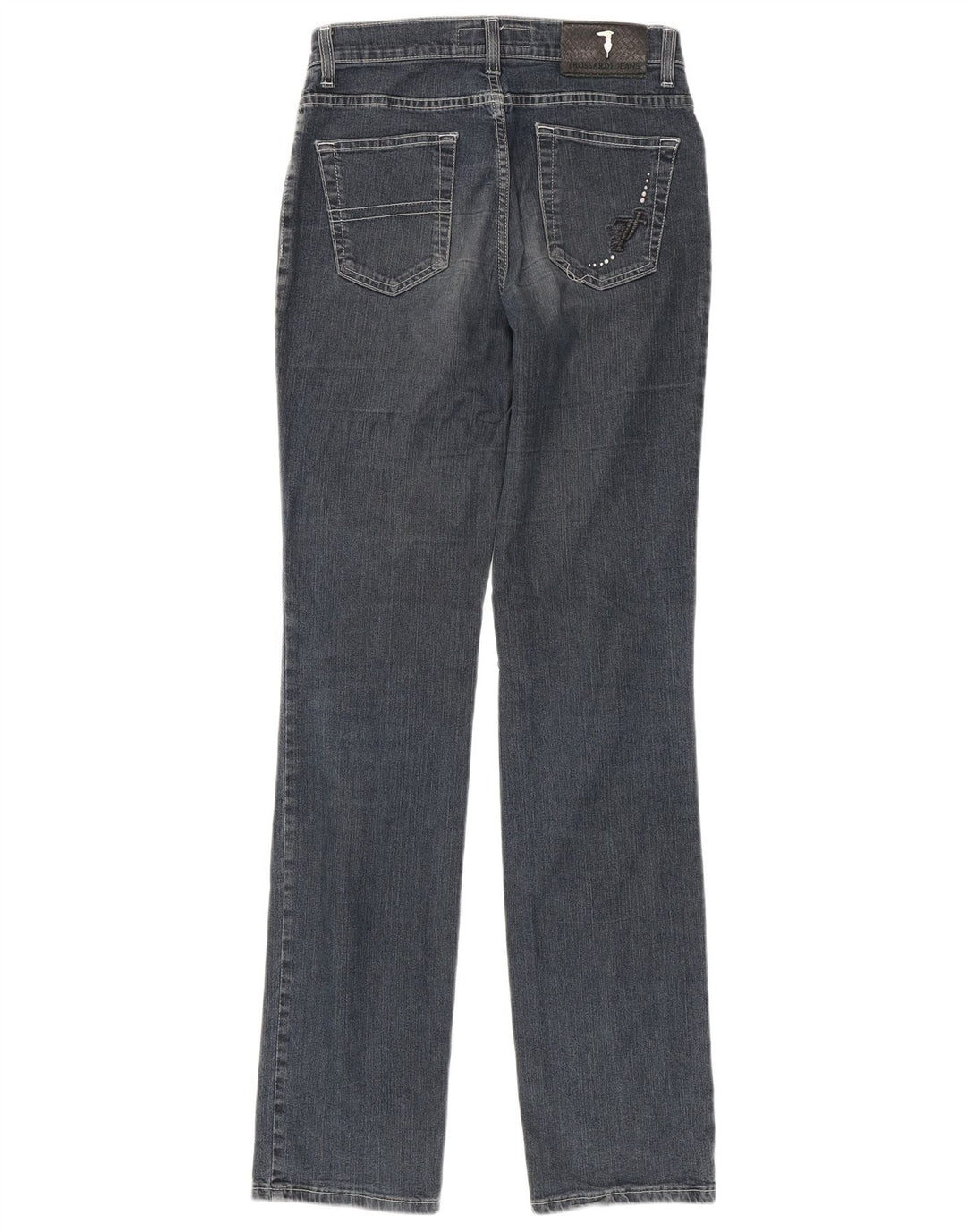 Trussardi Womens Straight Jeans W26 L33 Navy Blue Cotton