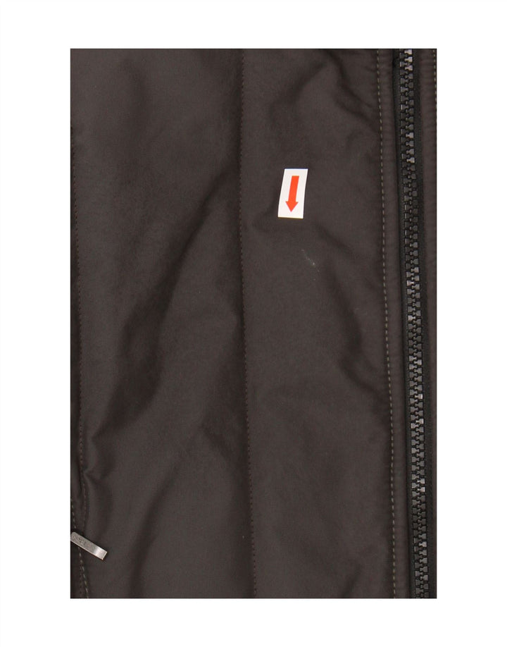 Refrigiwear Womens Hooded Padded Coat IT 46 Large Khaki Nylon