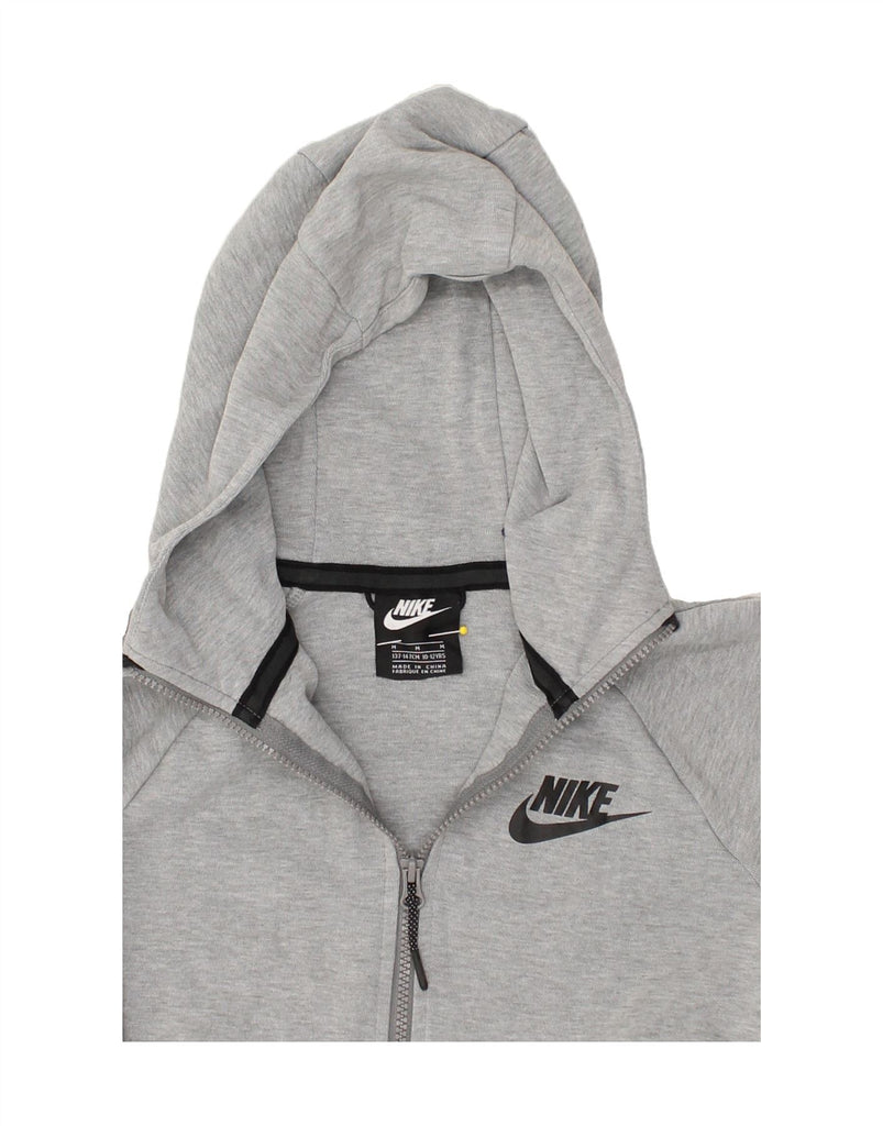 NIKE Girls Zip Hoodie Sweater 10-11 Years Medium Grey Cotton | Vintage Nike | Thrift | Second-Hand Nike | Used Clothing | Messina Hembry 