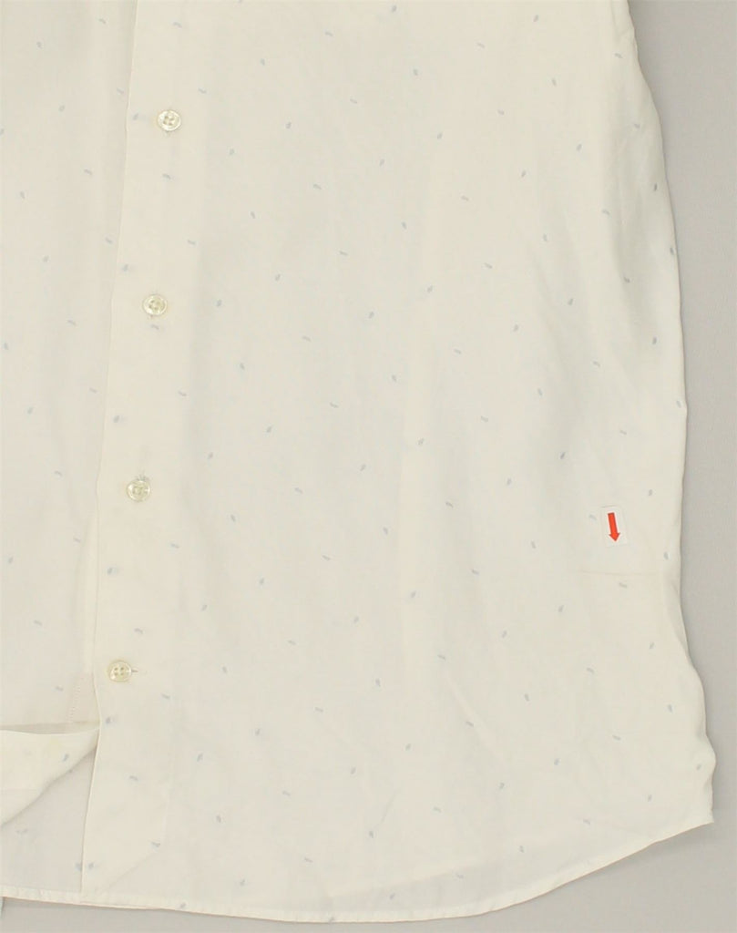 MASSIMO DUTTI Mens Shirt EU 39 15 1/2 Medium White Spotted Cotton | Vintage Massimo Dutti | Thrift | Second-Hand Massimo Dutti | Used Clothing | Messina Hembry 