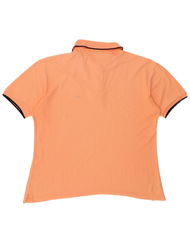 FILA Mens Loose Fit Polo Shirt Small Orange Cotton