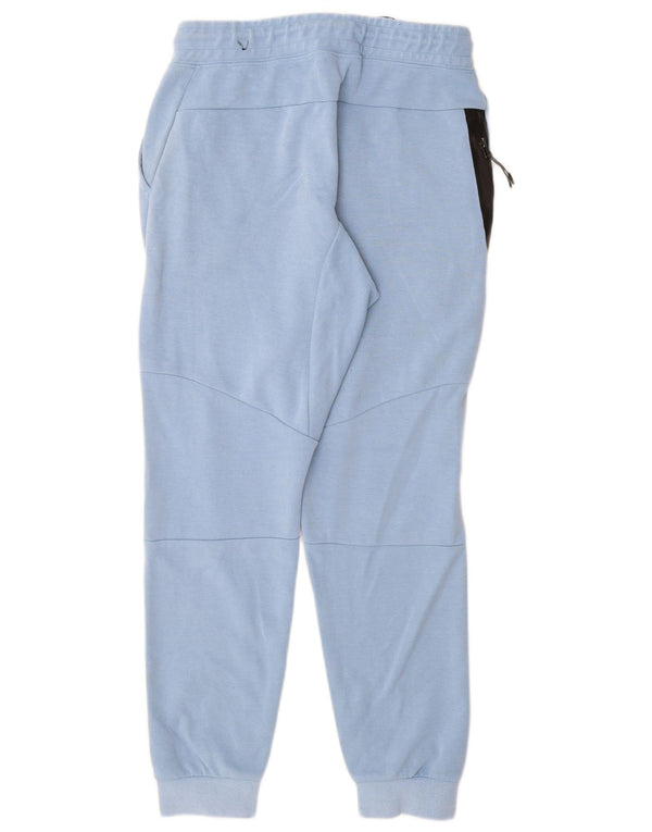 NIKE Womens Tracksuit Trousers Joggers UK 14 Large  Blue Cotton