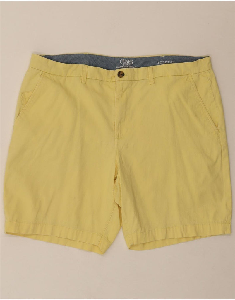 CHAPS Mens Stretch Chino Shorts W40 XL Yellow Cotton Vintage Chaps and Second-Hand Chaps from Messina Hembry 