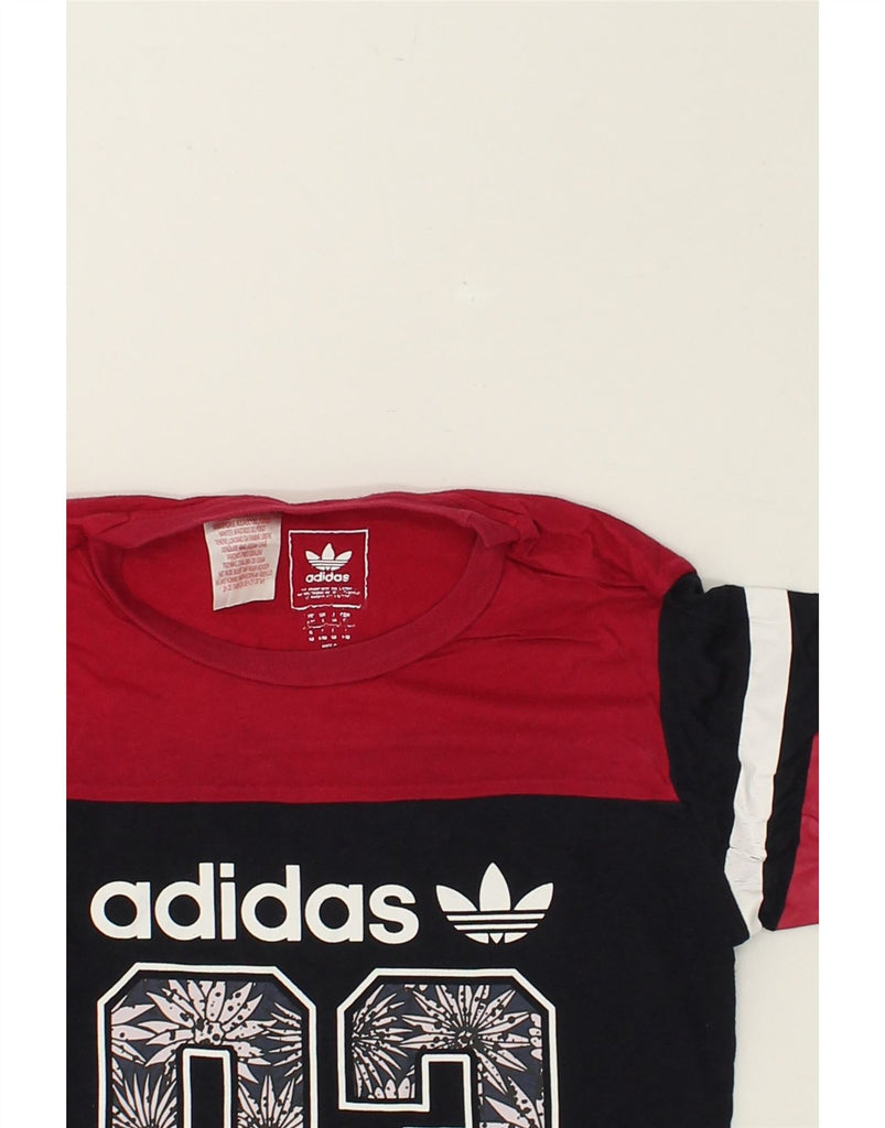 ADIDAS Boys Graphic T-Shirt Top 8-9 Years Black Colourblock Cotton | Vintage Adidas | Thrift | Second-Hand Adidas | Used Clothing | Messina Hembry 