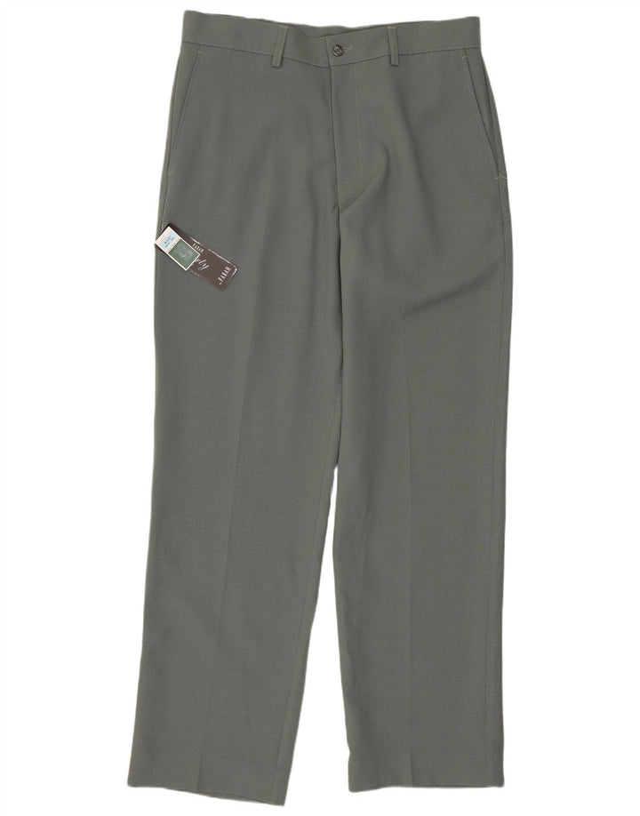 Farah Womens Straight Casual Trousers W34 L31 Green Polyester