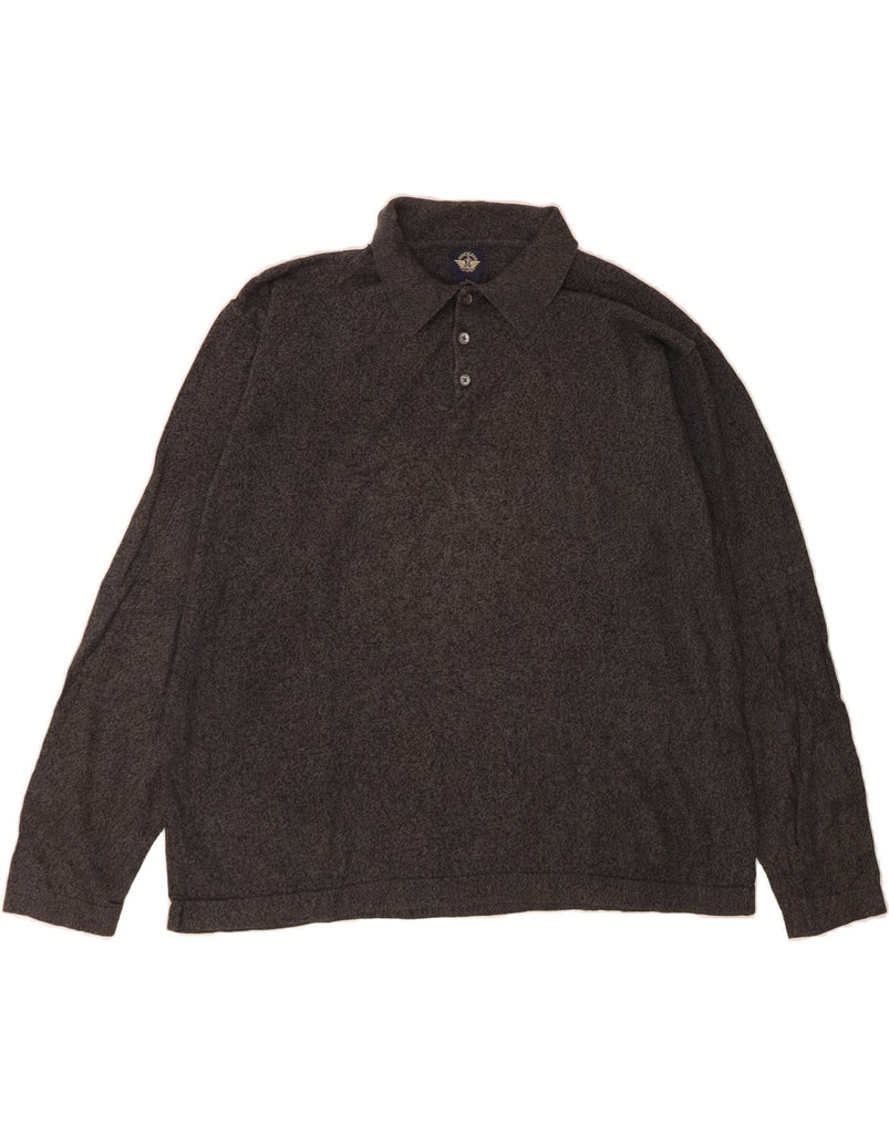 DOCKERS Mens Polo Neck Jumper Sweater Large Grey Cotton Vintage Dockers and Second-Hand Dockers from Messina Hembry 