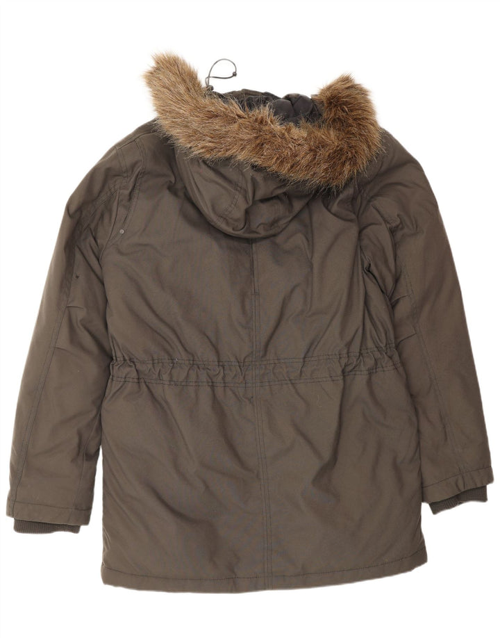 Esprit Mens Hooded Parka Jacket UK 38 Medium Grey