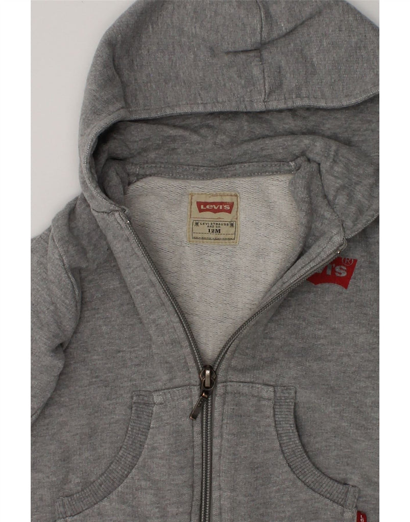 LEVI'S Baby Boys Zip Hoodie Sweater 12-18 Months Grey Cotton | Vintage Levi's | Thrift | Second-Hand Levi's | Used Clothing | Messina Hembry 