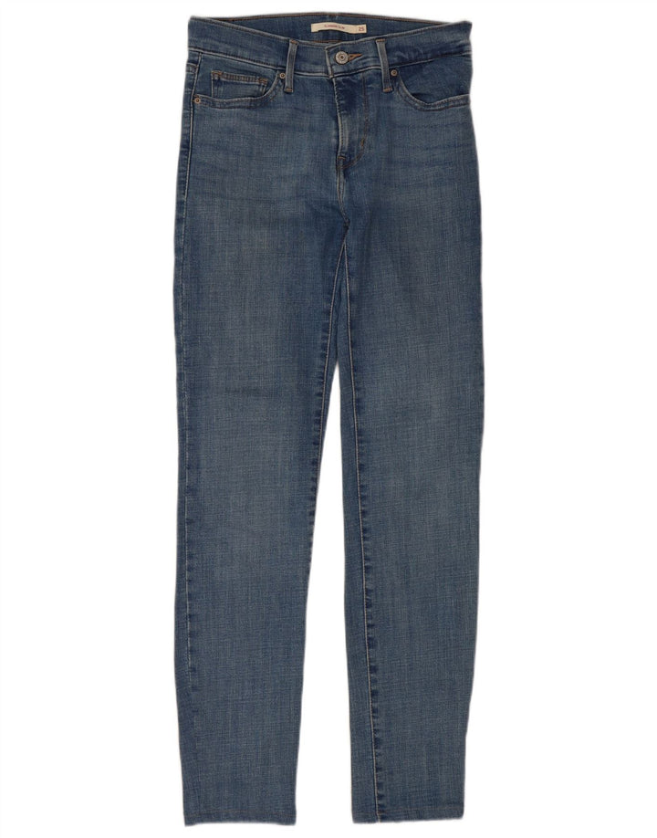 LEVI'S Womens Slimming Slim Jeans W25 L32 Blue Cotton