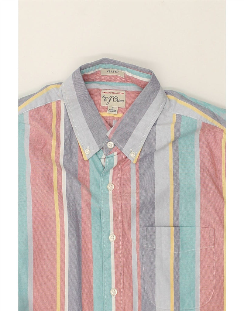 J. CREW Mens Classic Short Sleeve Shirt Small Multicoloured Striped Cotton | Vintage J. Crew | Thrift | Second-Hand J. Crew | Used Clothing | Messina Hembry 