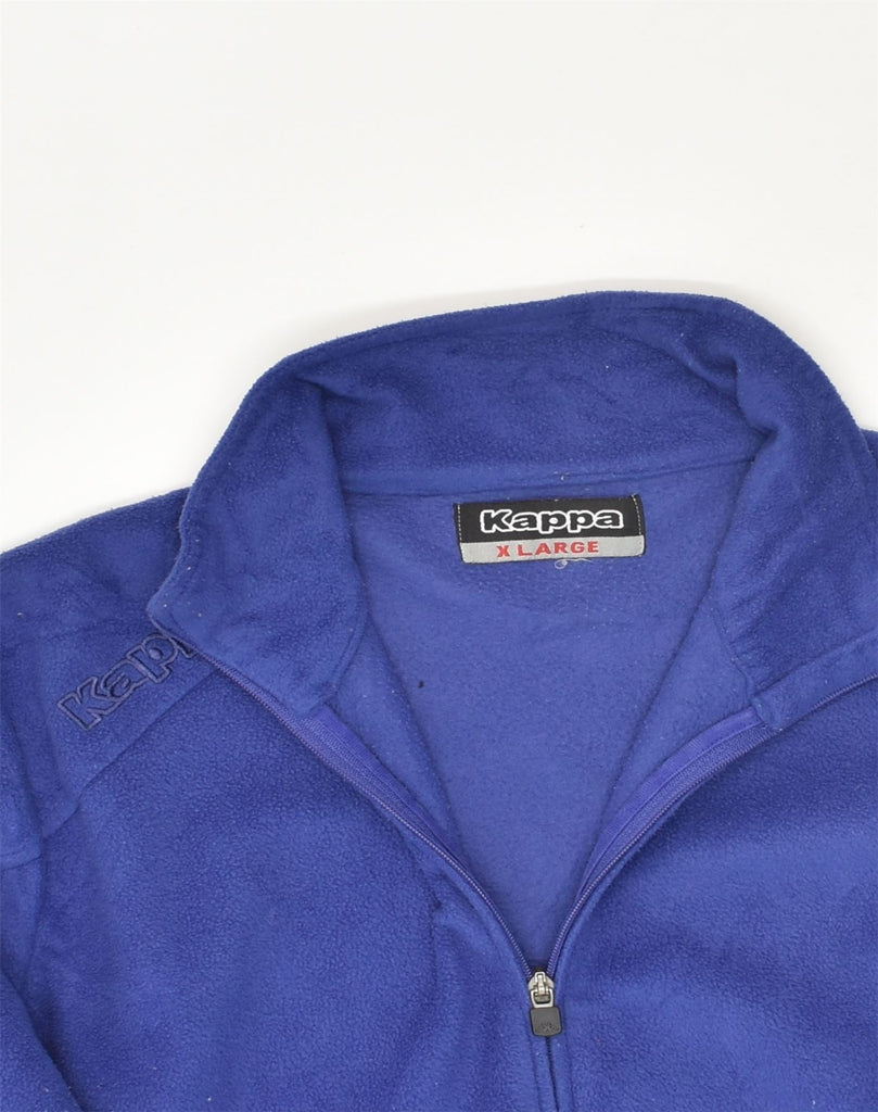 KAPPA Mens Slim Fleece Jacket UK 42 XL Blue Polyester | Vintage Kappa | Thrift | Second-Hand Kappa | Used Clothing | Messina Hembry 