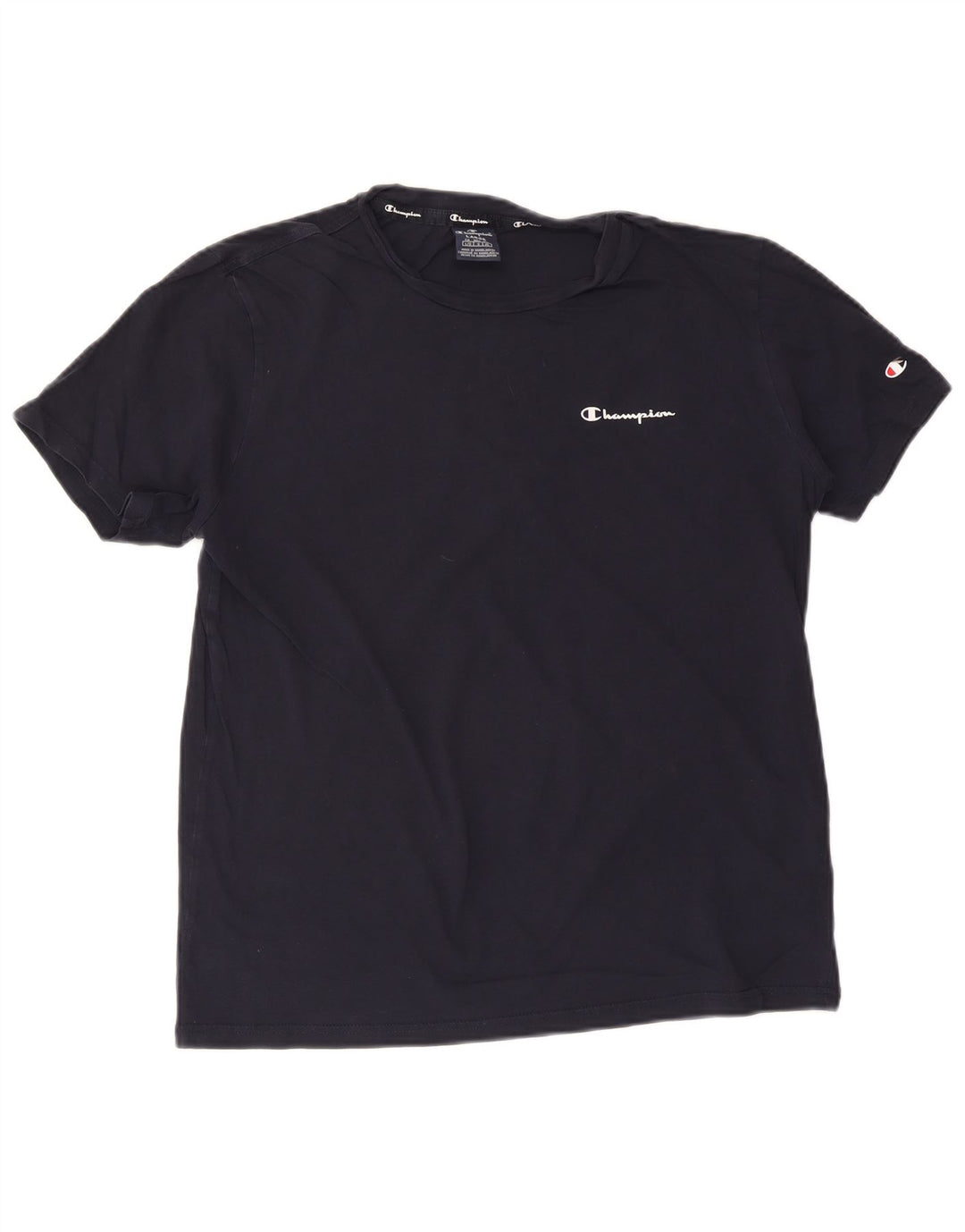 CHAMPION Mens T-Shirt Top Large Navy Blue Cotton