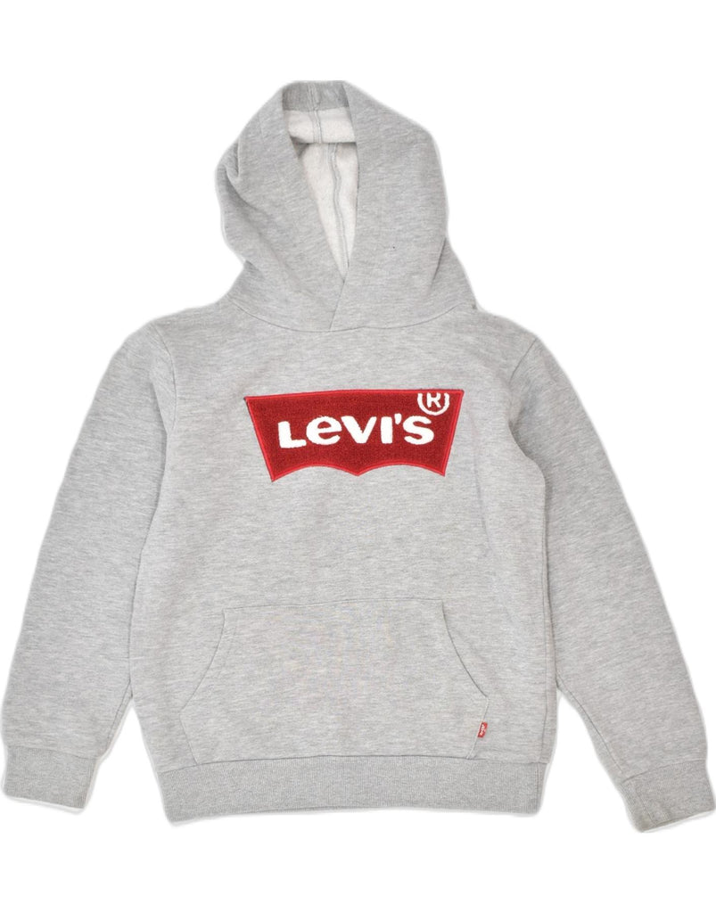 LEVI'S Girls Graphic Hoodie Jumper 11-12 Years large Grey Cotton Classic | Vintage | Thrift | Second-Hand | Used Clothing | Messina Hembry 