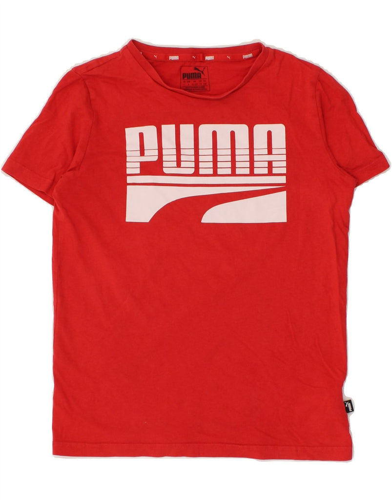 PUMA Boys Graphic T-Shirt Top 11-12 Years Red Cotton | Vintage Puma | Thrift | Second-Hand Puma | Used Clothing | Messina Hembry 