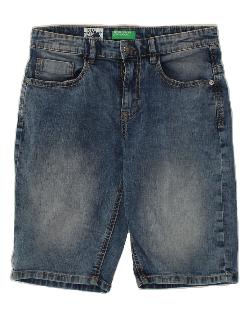 UNITED COLORS OF BENETTON Boys Denim Shorts 11-12 Years 2XL W28  Blue | Vintage United Colors of Benetton | Thrift | Second-Hand United Colors of Benetton | Used Clothing | Messina Hembry 