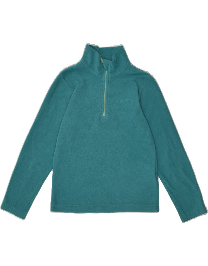 MOUNTAIN WAREHOUSE Girls Zip Neck Fleece Jumper 7-8 Years Turquoise | Vintage Mountain Warehouse | Thrift | Second-Hand Mountain Warehouse | Used Clothing | Messina Hembry 