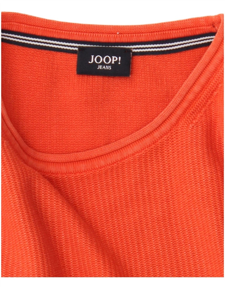 JOOP Mens Crew Neck Jumper Sweater Small Orange