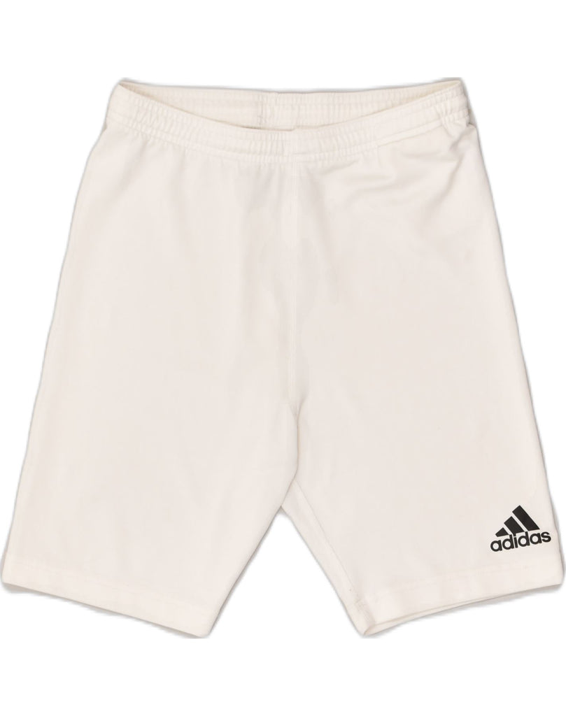 ADIDAS Mens Sport Shorts Medium White Polyester | Vintage Adidas | Thrift | Second-Hand Adidas | Used Clothing | Messina Hembry 