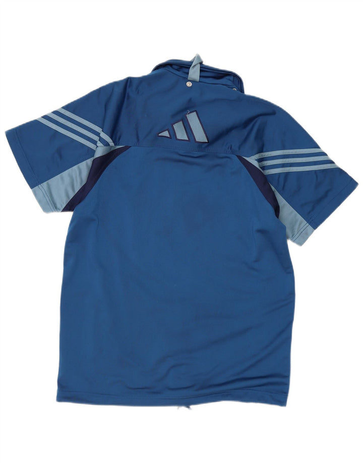 Adidas Boys Graphic Tracksuit Top Jacket 15-16 Years Blue Colourblock
