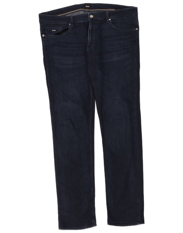 Hugo Boss Mens Slim Jeans W38 L34 Navy Blue Cotton