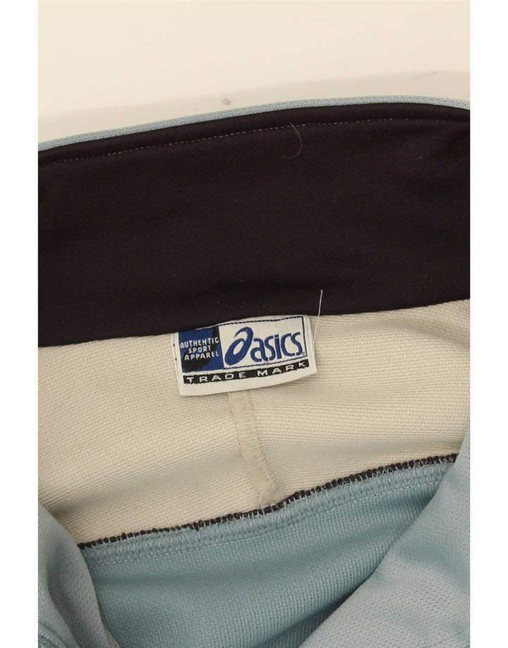 Asics Mens Tracksuit Top Jacket Large Blue Colourblock Polyester