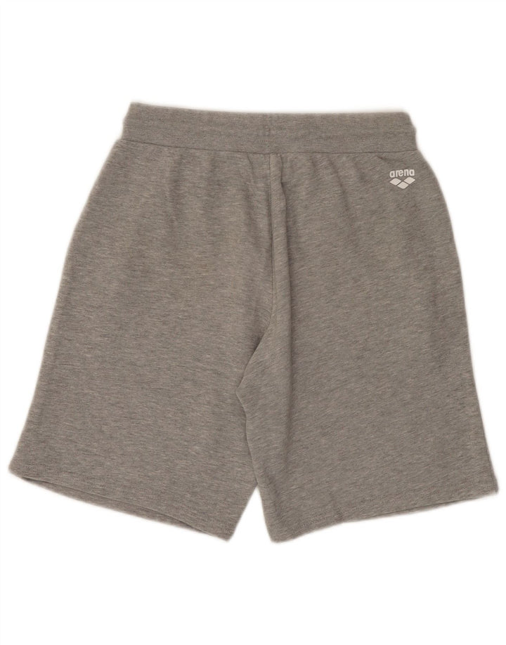 ARENA Mens Graphic Sport Shorts Small Grey Cotton